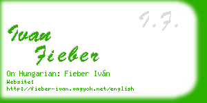 ivan fieber business card